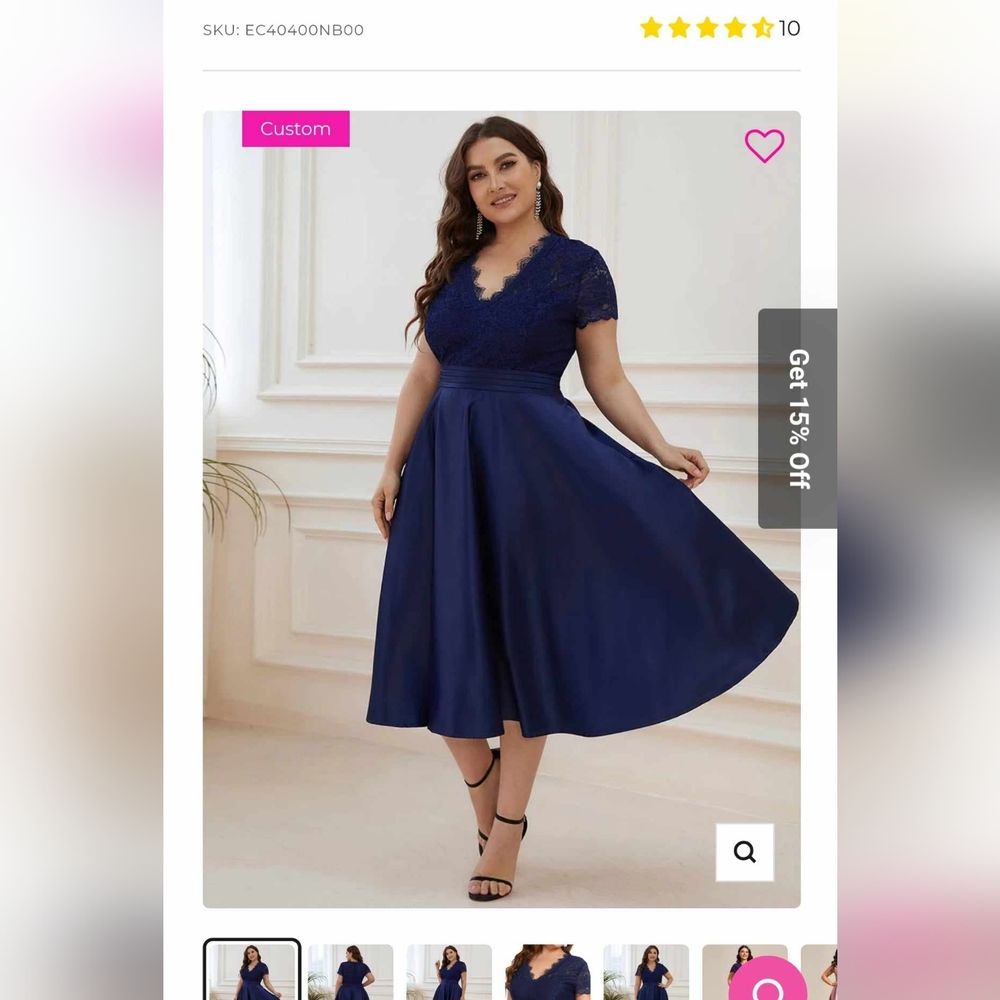 Elegant Navy Formal Dress